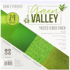 Tonic Craft Perfect Green Valley Paquete de tarjetas mixtas de 6 x 6